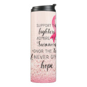 Bouteilles Isothermes Citation inspirante de la sensibilisation au cance (Tourné sur la gauche)