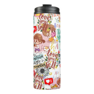 Bouteilles Isothermes Citation Motivante Mignonne – Positive Kawaii