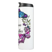 Bouteilles Isothermes Citation ou nom faite sur commande de papillon et (Tourné sur la droite)
