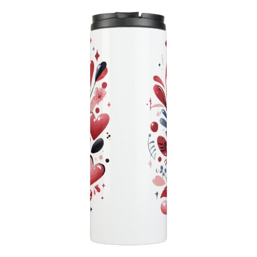 Bouteilles Isothermes Citation romantique "Soyez à moi" Coeur rouge fonc (Dos)