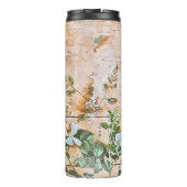 Bouteilles Isothermes Citation Rustique Brown Vert Et Blanc Fleurs (Dos)