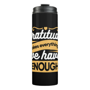 Bouteilles Isothermes Citations de la typographie de la Gratitude inspir