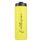 Bouteilles Isothermes Citron jaune noir Élégant minimal Customisé (Devant)