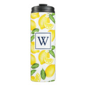 Bouteilles Isothermes Citron Monogramme Blanc (Devant)