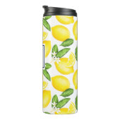 Bouteilles Isothermes Citron Monogramme Blanc (Tourné sur la droite)