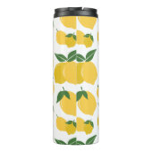 Bouteilles Isothermes Citron Motif Fruit Rétro Jaune Sur Blanc (Dos)