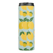 Bouteilles Isothermes Citron Motif Fruit Rétro Jaune Sur Vert (Dos)