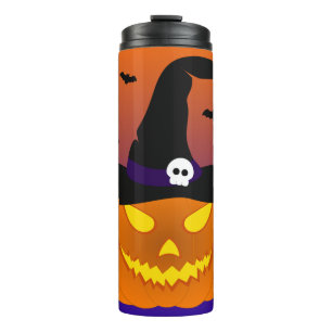 Bouteilles Isothermes Citrouille d’Halloween Jack o’ Casquette de sorciè