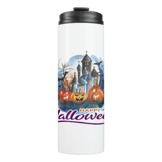 Bouteilles Isothermes Citrouille d'Halloween (Devant)