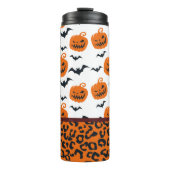 Bouteilles Isothermes Citrouille d'Halloween Leopard Tumbler (Devant)