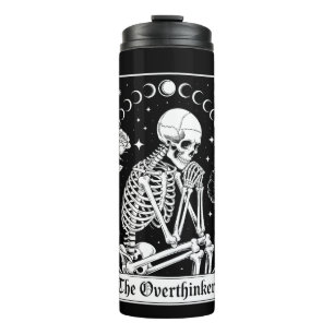 Bouteilles Isothermes Citrouille Halloween Squelette Gothique Sombre Sur