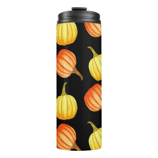 Bouteilles Isothermes Citrouille orange : Motif d'aquarelle transparente (Devant)