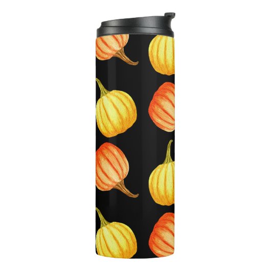 Bouteilles Isothermes Citrouille orange : Motif d'aquarelle transparente (Tourné sur la gauche)