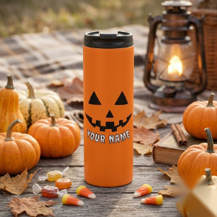 Bouteilles Isothermes Citrouille orange personnalisée Halloween Votre no