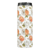 Bouteilles Isothermes Citrouilles d'aquarelle et Motif d'automne de feui (Dos)