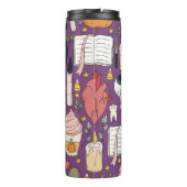 Bouteilles Isothermes Citrouilles d'Halloween, motif sans couture de sor (Dos)