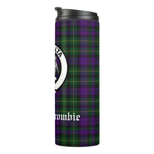 Bouteilles Isothermes Clan Abercrombie Tartan & Crest (Tourné sur la droite)