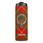 Bouteilles Isothermes Clan Cameron Crest sur Tartan (Devant)