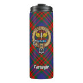 Bouteilles Isothermes Clan Carnegie Crest sur Tartan (Devant)