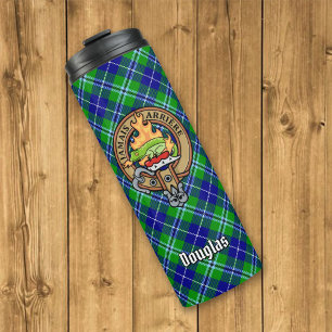 Bouteilles Isothermes Clan Douglas Crest sur Tartan