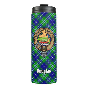 Bouteilles Isothermes Clan Douglas Crest sur Tartan