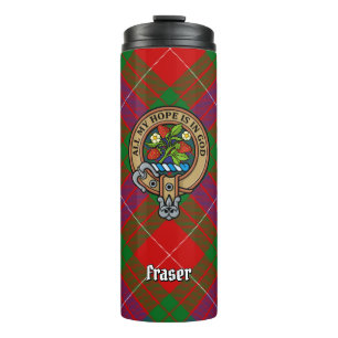 Bouteilles Isothermes Clan Fraser Crest sur Tartan