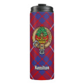 Bouteilles Isothermes Clan Hamilton Crest sur Red Tartan (Devant)