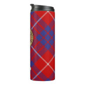 Bouteilles Isothermes Clan Hamilton Crest sur Red Tartan (Tourné sur la droite)