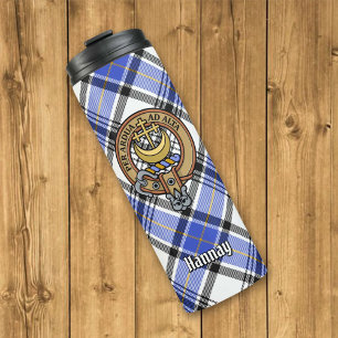 Bouteilles Isothermes Clan Hannay Crest sur Tartan