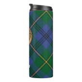 Bouteilles Isothermes Clan Johnston Crest sur Tartan (Tourné sur la droite)