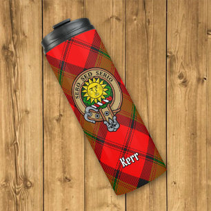Bouteilles Isothermes Clan Kerr Crest sur Tartan