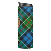 Bouteilles Isothermes Clan Kirkpatrick Crest sur Tartan (Tourné sur la droite)