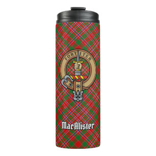 Bouteilles Isothermes Clan MacAlister Crest sur Tartan