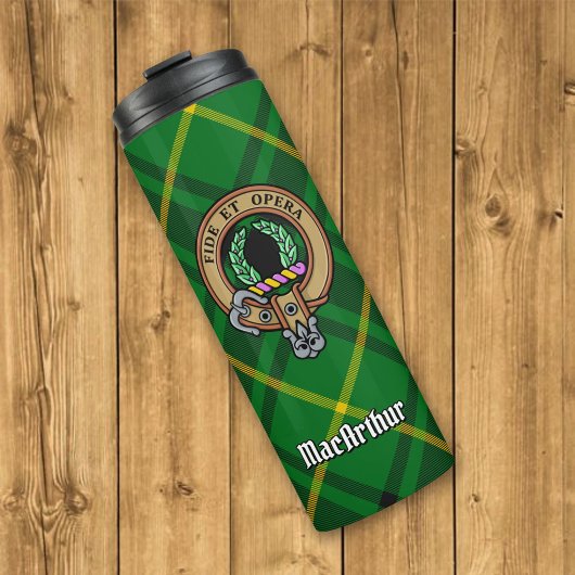 Bouteilles Isothermes Clan MacArthur Crest sur Tartan