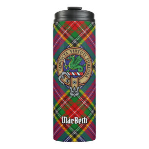 Bouteilles Isothermes Clan MacBeth Crest sur Tartan