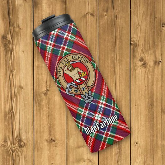Bouteilles Isothermes Clan MacFarlane Crest sur Tartan