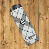 Bouteilles Isothermes Clan MacFarlane Tartan noir et blanc