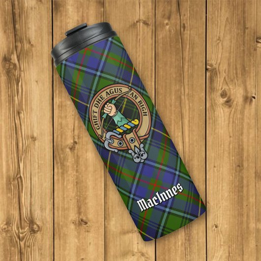 Bouteilles Isothermes Clan MacInnes Crest sur Tartan