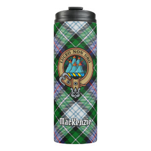 Bouteilles Isothermes Clan MacKenzie Crest sur Tartan de robe