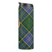 Bouteilles Isothermes Clan MacMillan Crest sur la chasse Tartan (Tourné sur la droite)