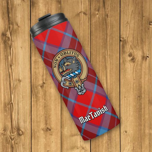 Bouteilles Isothermes Clan MacTavish Crest sur Tartan