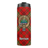 Bouteilles Isothermes Clan Morrison Crest sur Red Tartan (Devant)