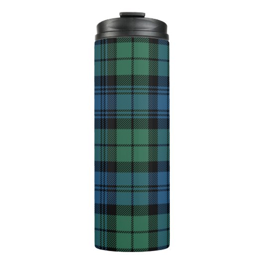 Bouteilles Isothermes Clan Plaid Campbell Green Blue Check Tartan (Devant)