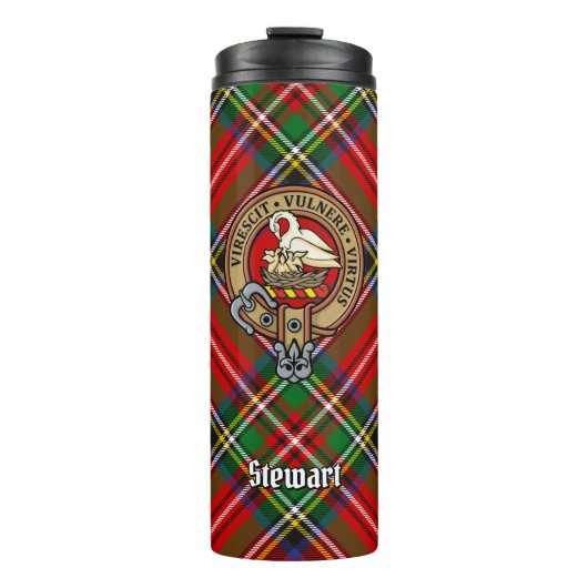 Bouteilles Isothermes Clan Stewart Crest sur Royal Tartan (Devant)