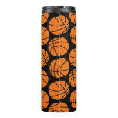Bouteilles Isothermes Classic Basketball Pattern on Black (Dos)