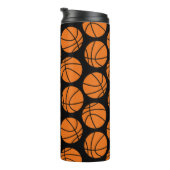 Bouteilles Isothermes Classic Basketball Pattern on Black (Tourné sur la droite)