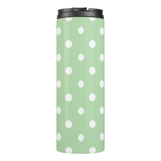Bouteilles Isothermes Classic Green Polka Dots Pattern Monogram (Dos)