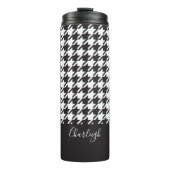 Bouteilles Isothermes Classic moderne noir et blanc Houndstooth (Devant)