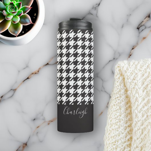 Bouteilles Isothermes Classic moderne noir et blanc Houndstooth