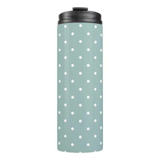 Bouteilles Isothermes Classic Soft Sage Green White Dots Minimalist Geom (Devant)